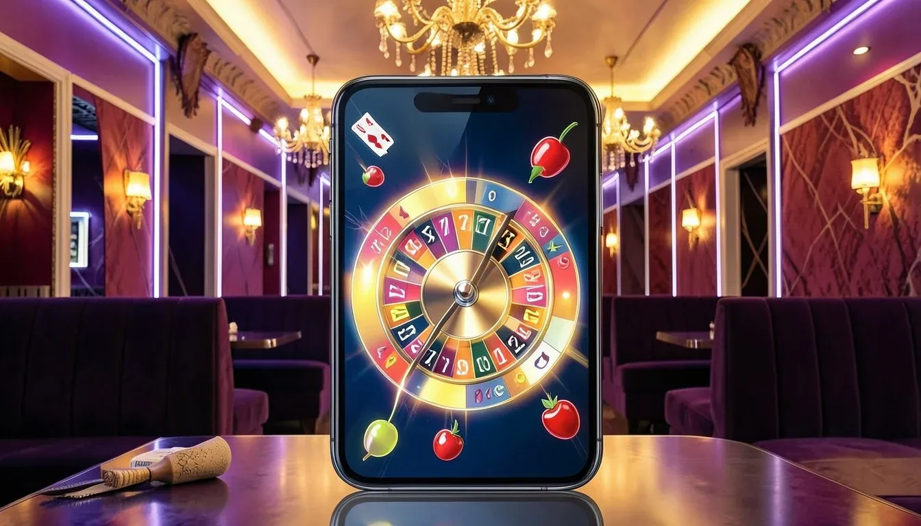 Spinrollz mobile lobby on a smartphone